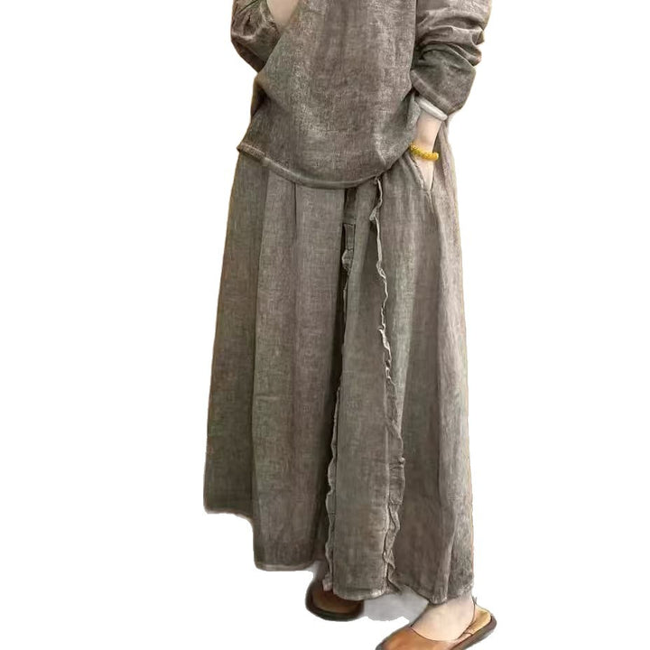 Femme Elegant Flydende Maxi-nederdel Stilla