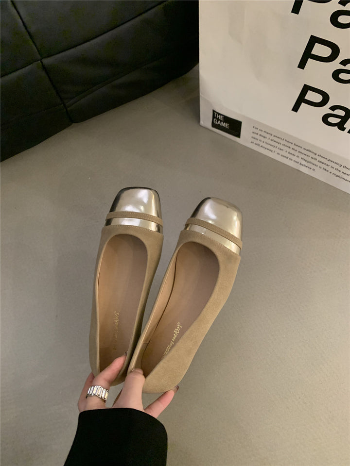 Damer Elegante Bløde Sædafleksible Ballerinas med Metallic Accent Stilla