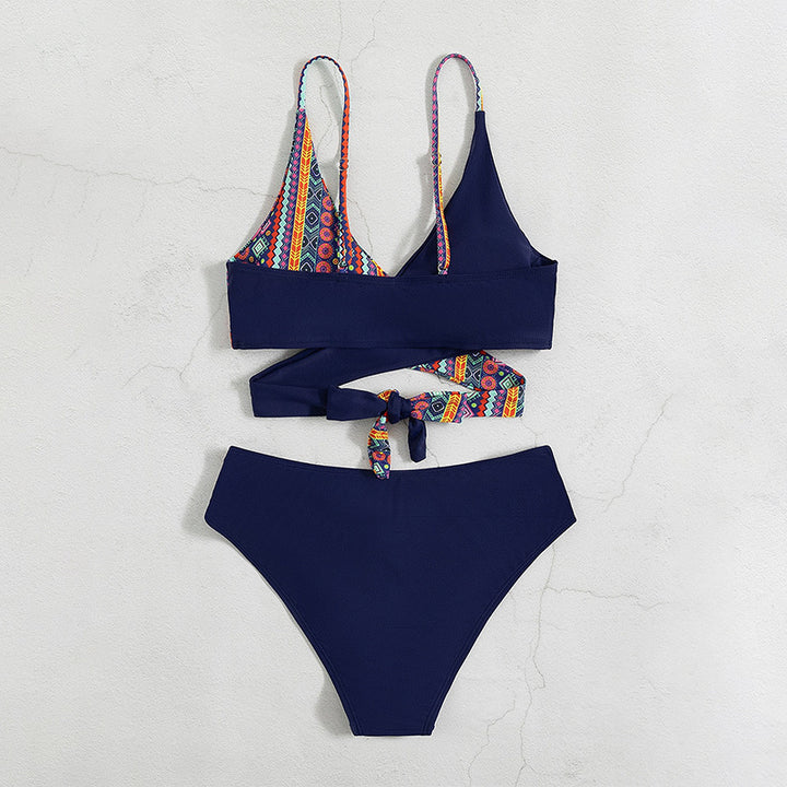 Dame Triangel-Bikini-Sæt med moderne indpakningsdesign Skovae