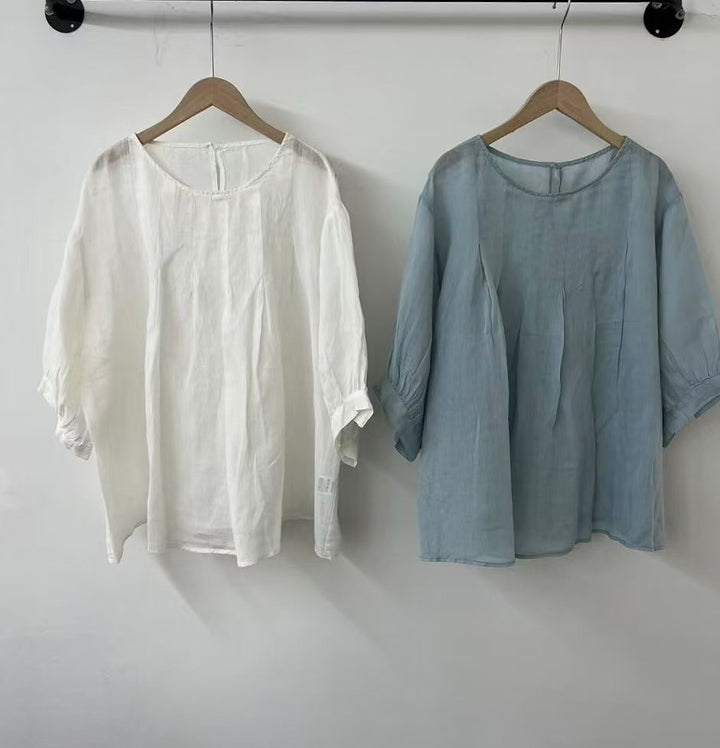 Femme Afslappet Fit Let Linned blouse Stilla