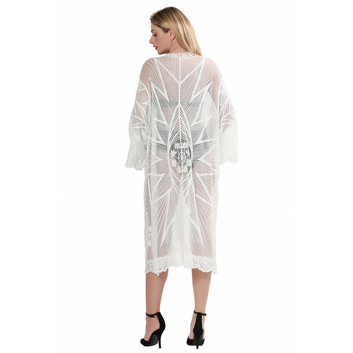 Dame Gennemsigtig Bohemian Spids Kimono Stilla