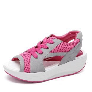 Dame Sporty Sandaler med åndbart mesh-overside og komfortabel plateau Stilla