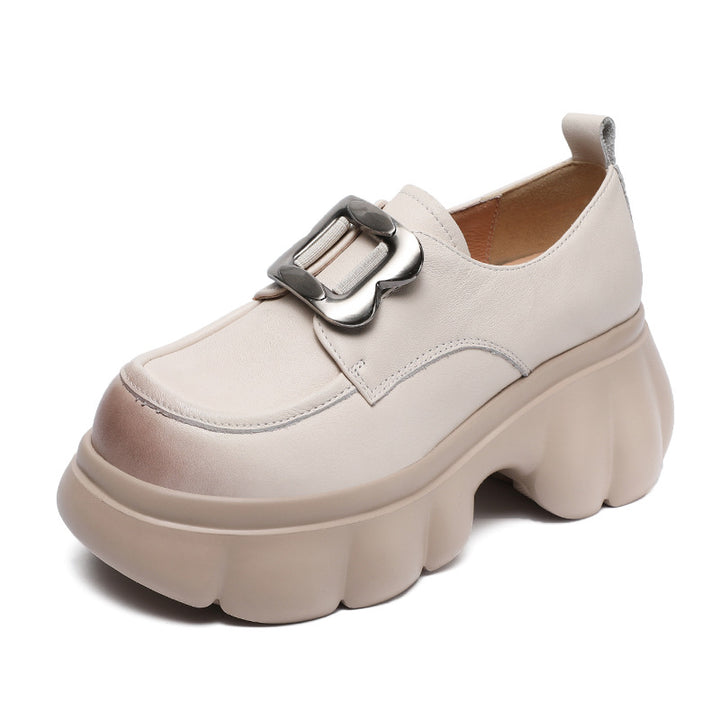 Dame Chic Platform Slip-On Sneakers med dekorativt spænde-detalje Stilla