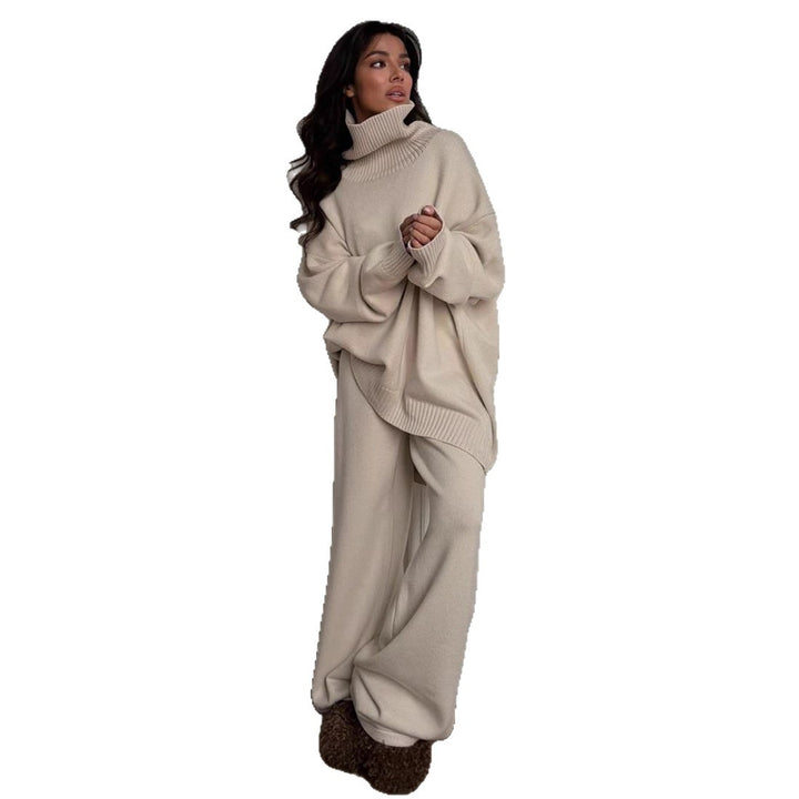 Kvinders Oversized Strik Sweater med Høj Krave Stilla