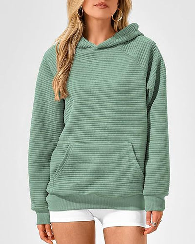 Dame hoodie med struktureret design og komfortabel pasform Stilla