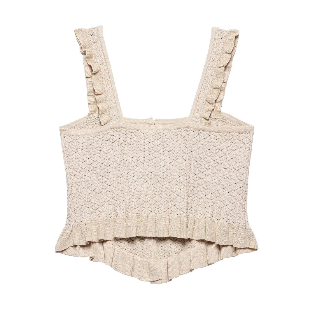 Femme Rüsch Button-Up Crop Top Stilla