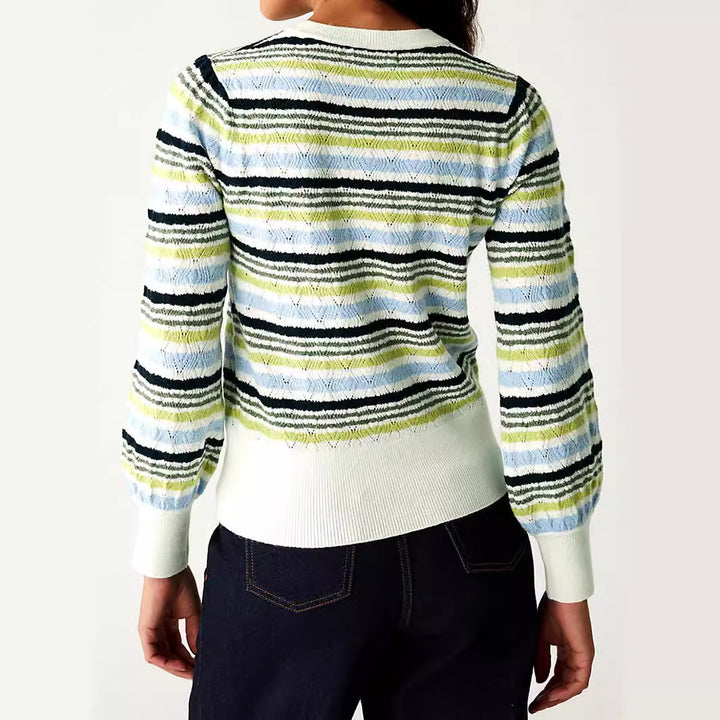 Dame stribet pullover Stilla