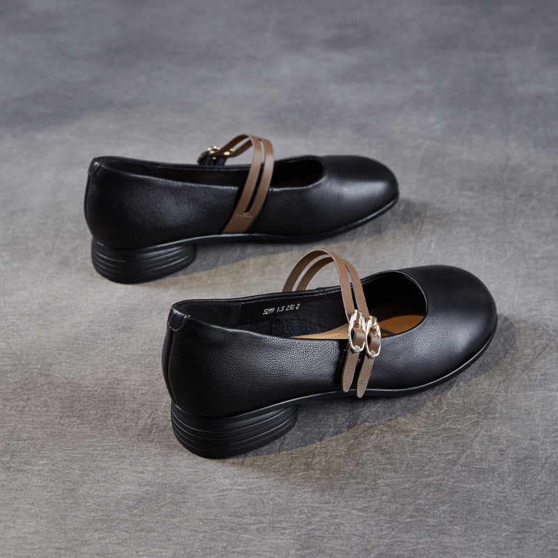 Dame Elegante Mary Jane Ballerinas med spændeaccent Stilla