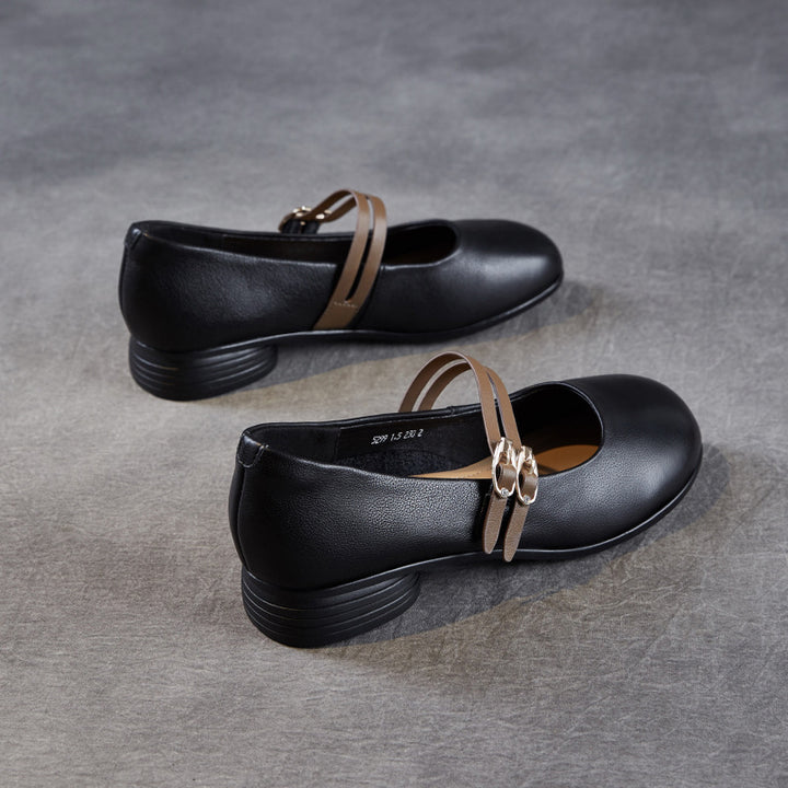 Dame Elegante Mary Jane Ballerinas med spændeaccent Stilla