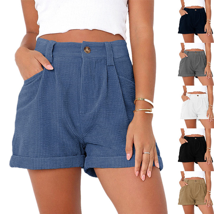 Dame Strukturerede Højtaljede Utility Shorts Stilla