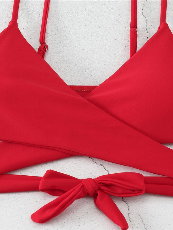 Dame Vikket stil Høj Talje Bikini Sæt Stilla 1750839645