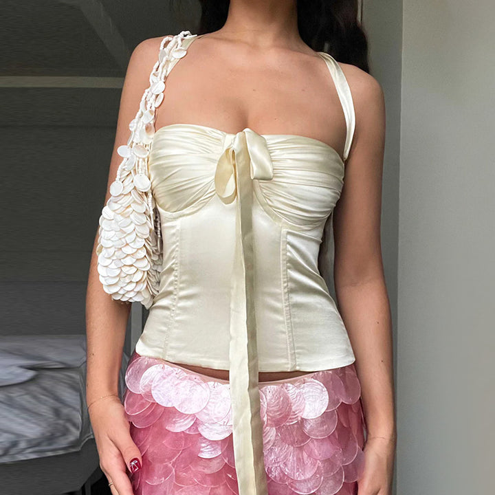 Dame Satin Halterneck Top Stilla