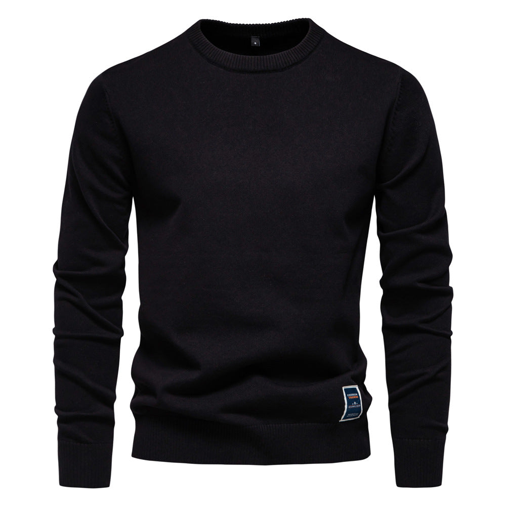 Herre klassisk rundhalset sweater lavet af høj kvalitet bomuld Stilla