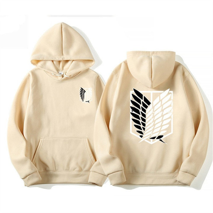 Dame hoodie med moderne anime design og praktisk kengurulomme Skovae