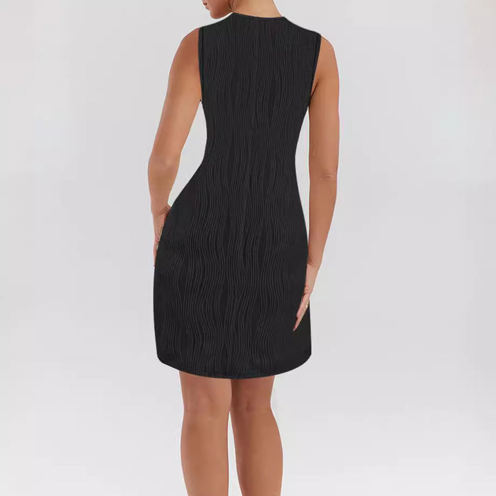 Dame Modern Textureret Minikjole Stilla