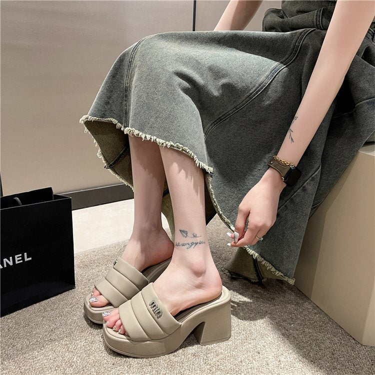 Dame Wedge-sandaler med moderigtigt blokhæl og polstret fodseng Stilla