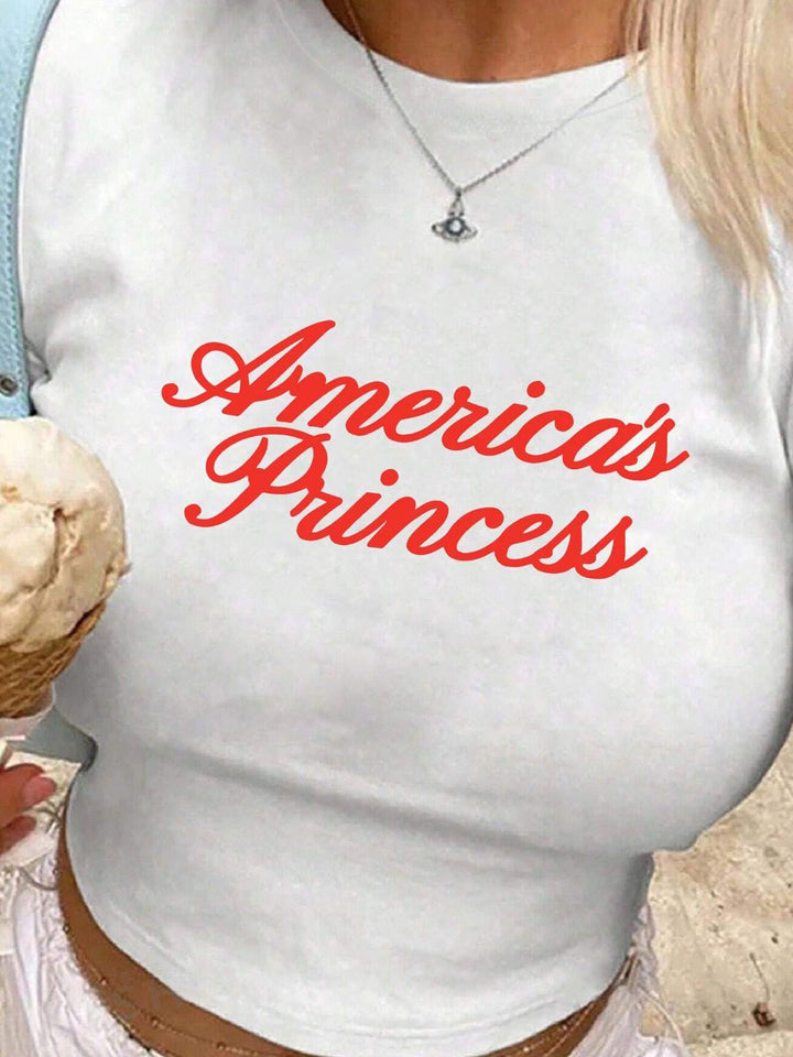 Dame Crop Top med 90'er årgang tryk Skovae