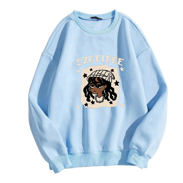 Kvinders afslappede sweatshirt med kunstnerisk print Skovae