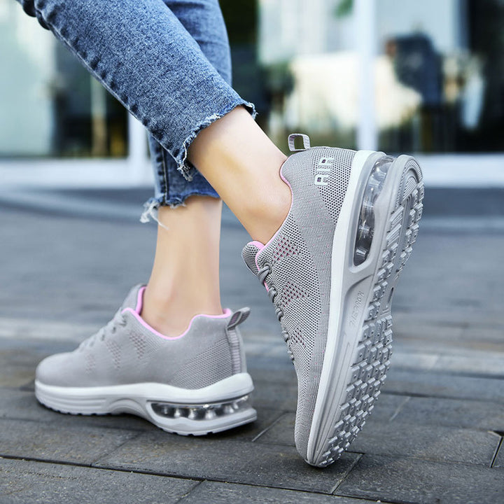 Dame Air-Cushioned Lifestyle-Sneakers med åndbart mesh-oberstof Stilla