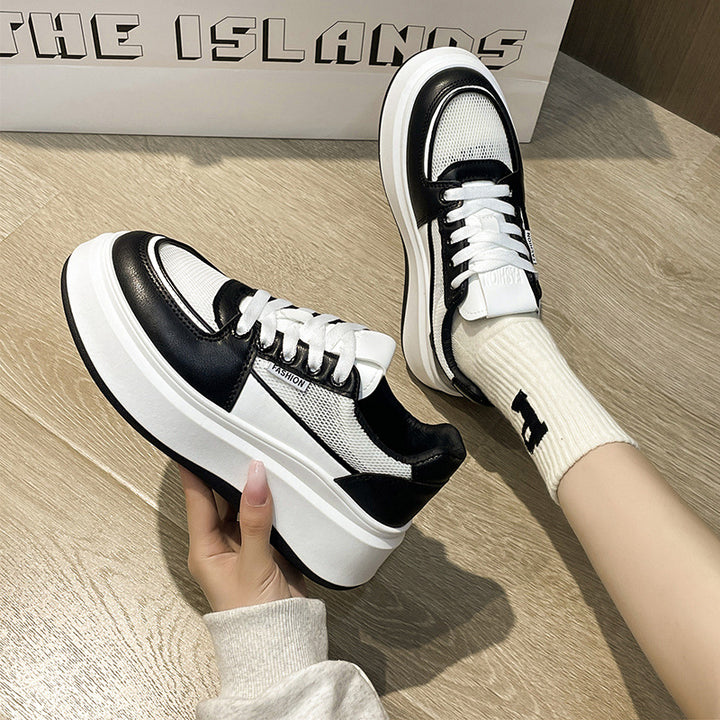 Dame Chunky Sneakers med åndbar netstruktur og modisk profilsål Stilla