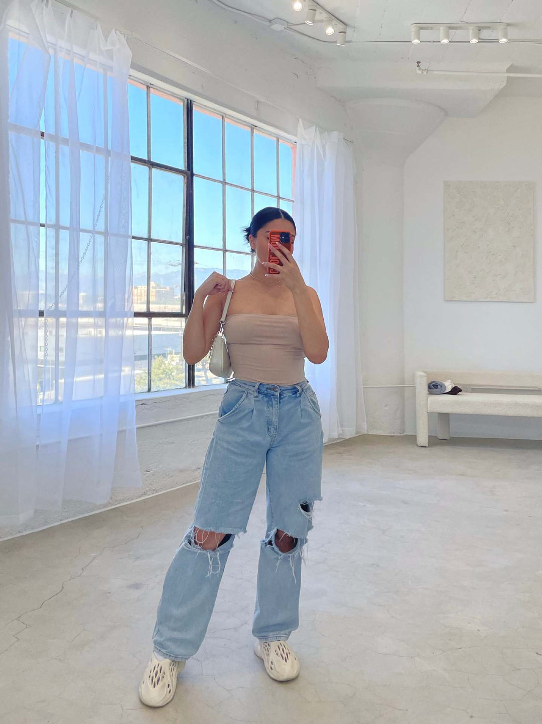 Kvinder Slidt Mom Jeans Stilla