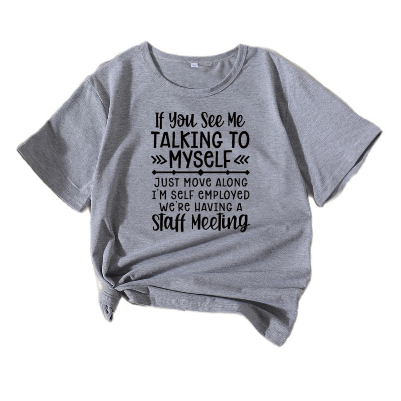 Dame Fritid Selvstændig Citat T-Shirt Stilla