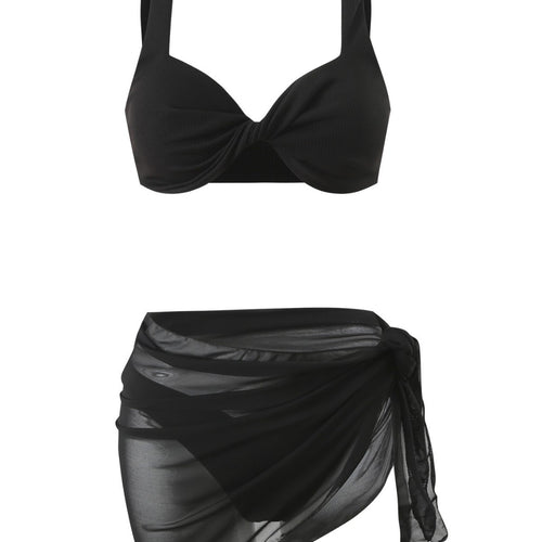 Dame bikini-sæt med knude-detail Stilla