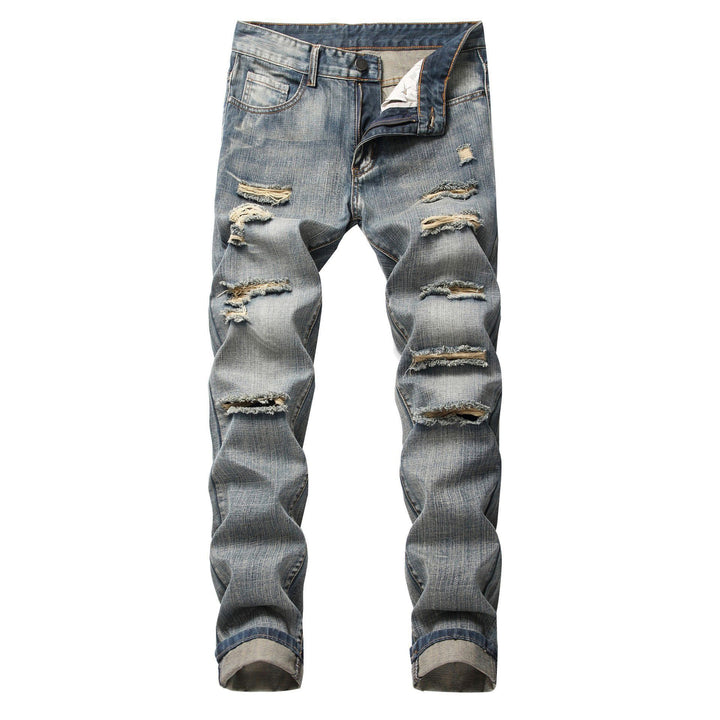Dame Destroyed Slim Fit Jeans i moderne Used-Look Stilla