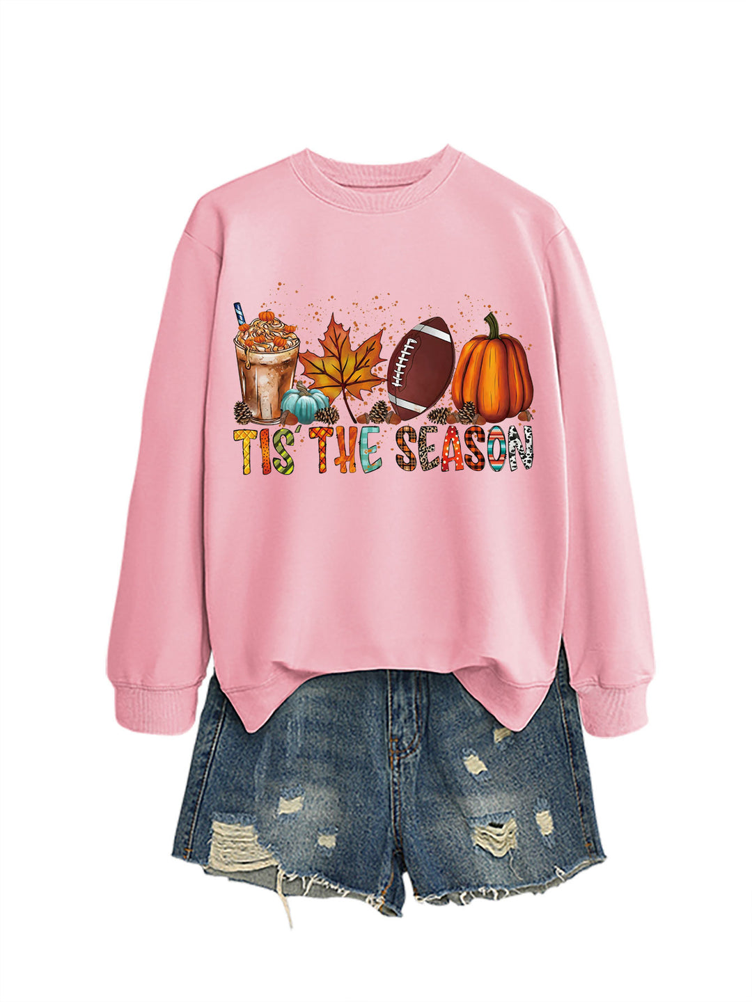 Women's sweatshirt with autumn motif and relaxed fit Stilla