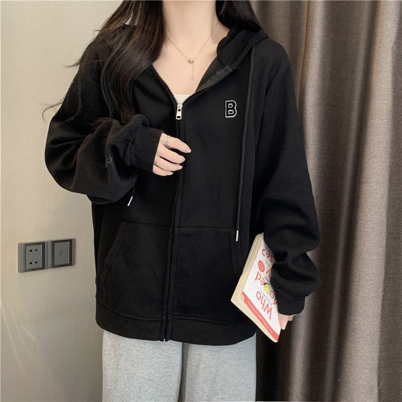 Femme Cozy Zip-Up Hættetrøje med funktionelle Kængurulommer Stilla