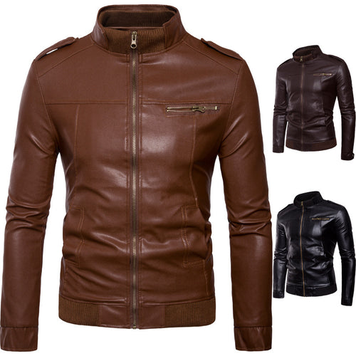 Herrer Premium Biker-stil Læderjakke Stilla