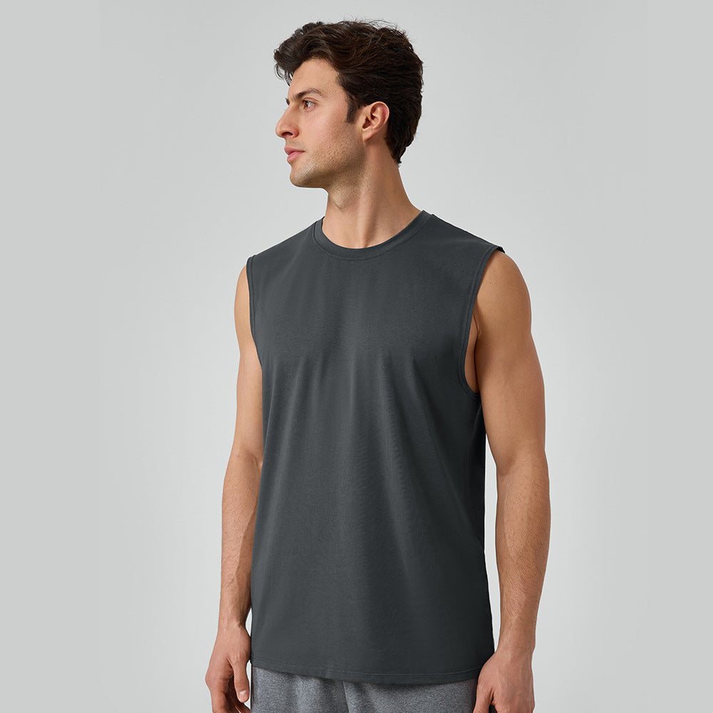 Herrer ærmeløs træningsshirt i åndbart funktionsmateriale med fugtregulerende egenskaber Stilla