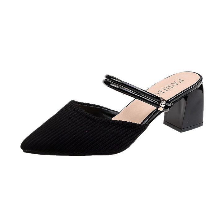 Dame Slingback Pumps med elegant spids design og moderne blokhæl Stilla