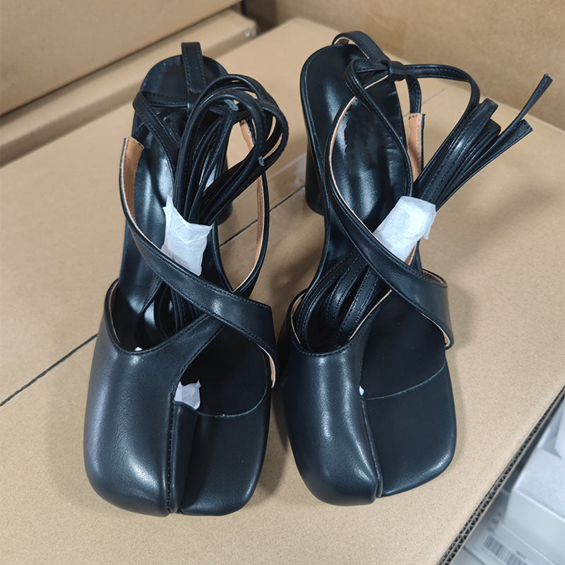 Femme High-Style Åbne Tæer Ankelsandaler Stilla