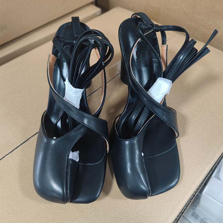 Femme High-Style Åbne Tæer Ankelsandaler Stilla