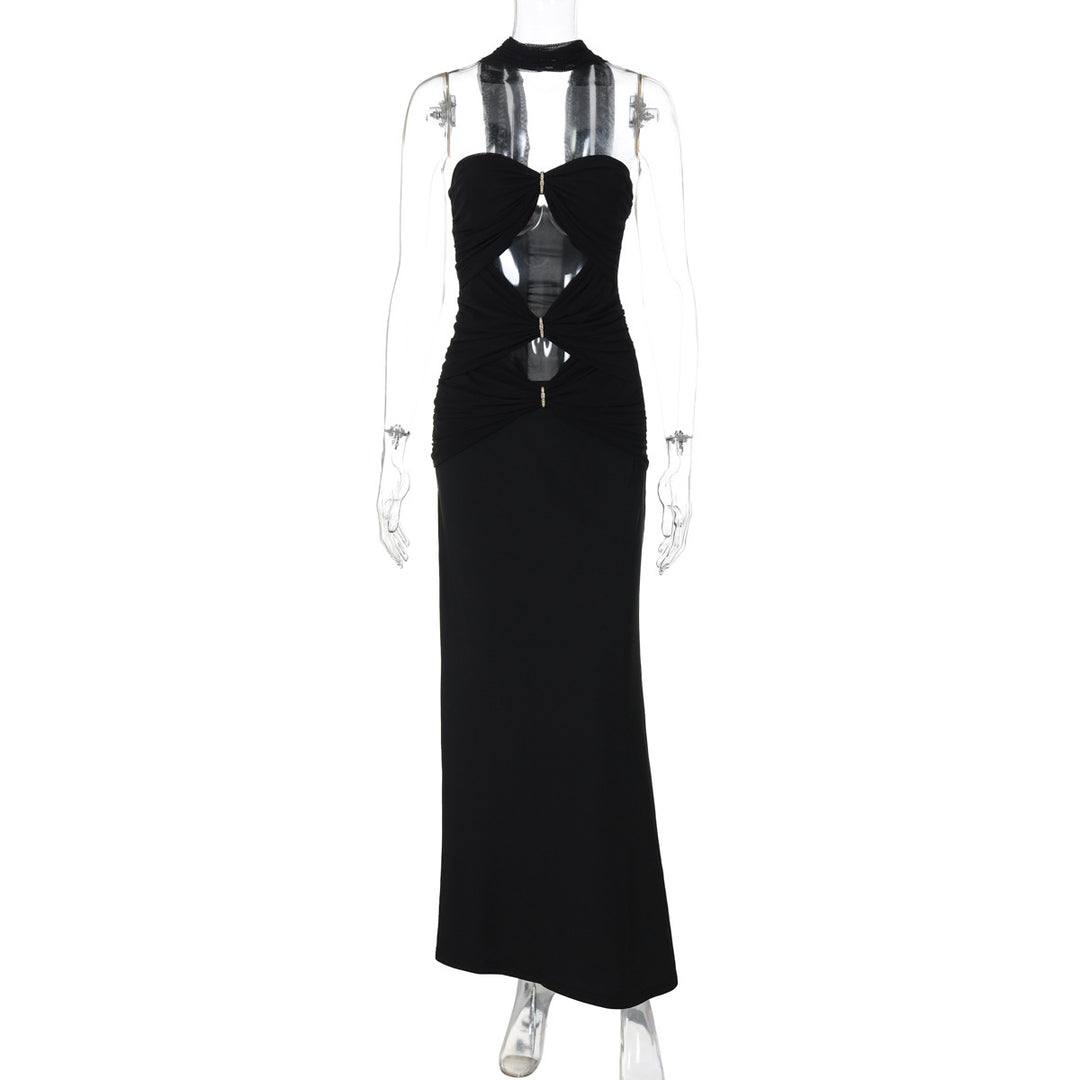 Dame maxikjole med elegant snit, raffinerede folder og fashionable cut-outs Stilla