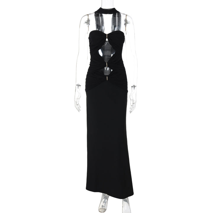 Dame maxikjole med elegant snit, raffinerede folder og fashionable cut-outs Stilla