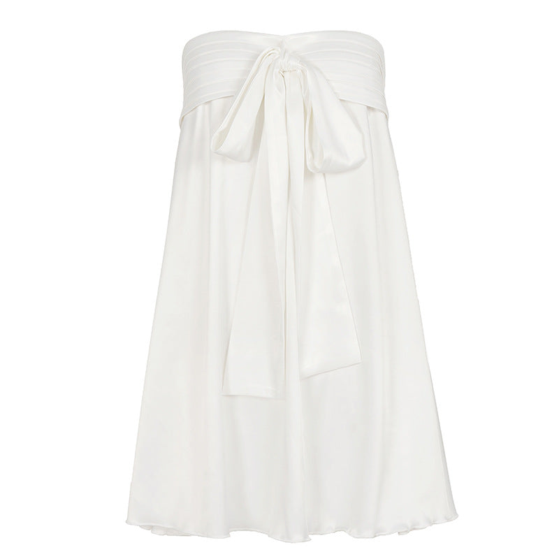 Dame Elegant Sommernederdel med Smykkebånd Skovae