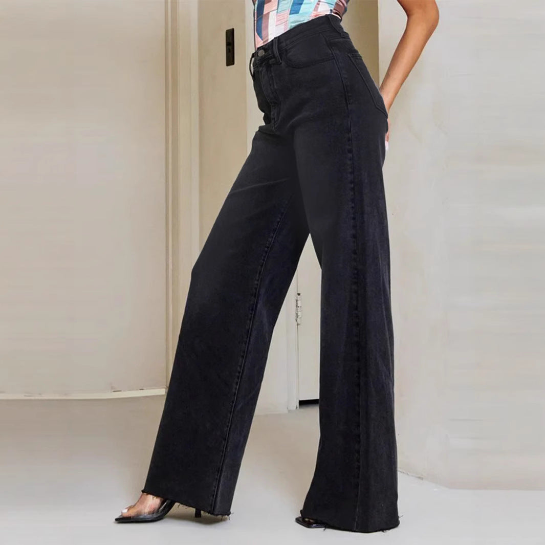 Damer højtaljede, brede jeans i vintage-stil Stilla