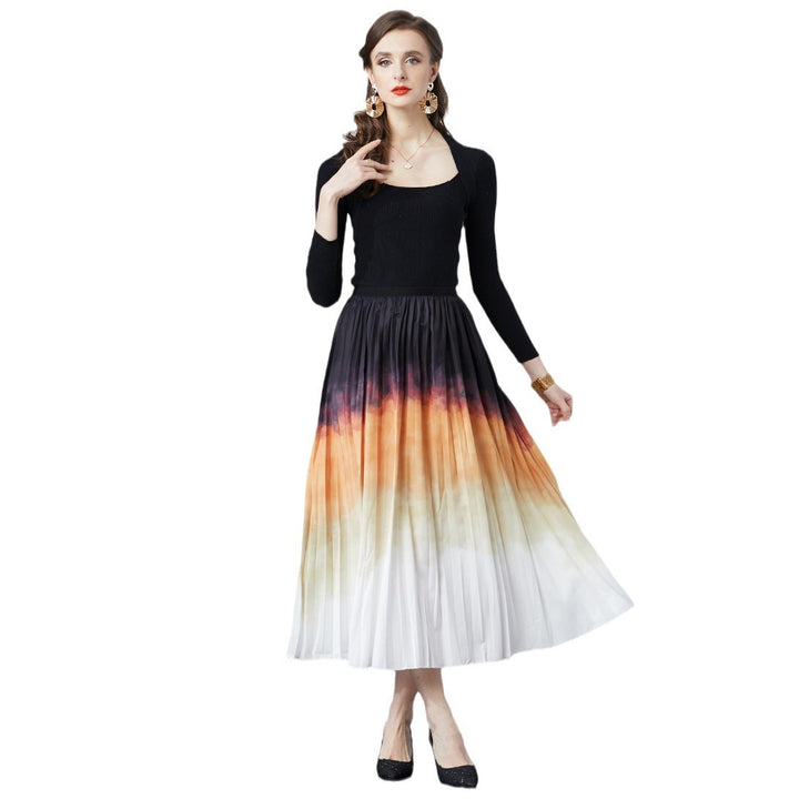 Dame Elegant Faldemaxi-Nederdel Stilla