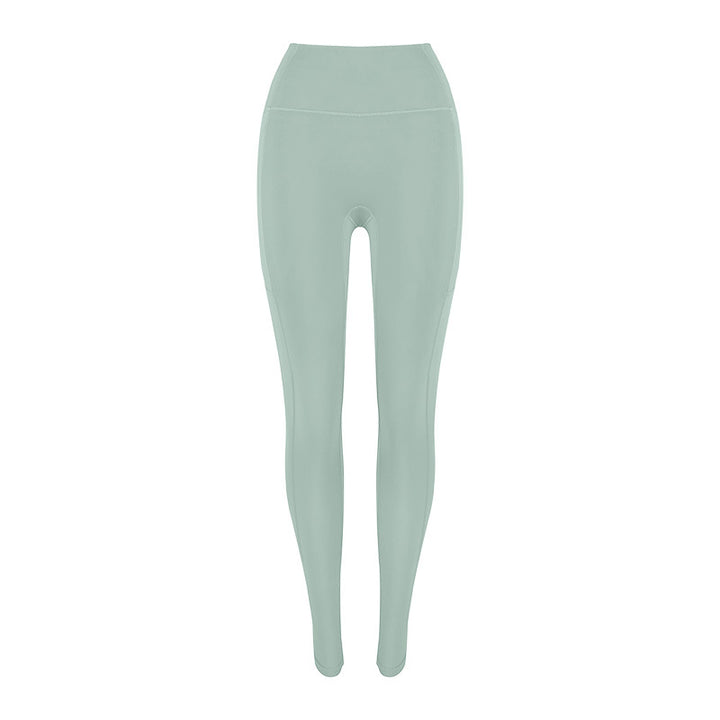 Dame højtaljede fitness-leggings i åndbart materiale Stilla