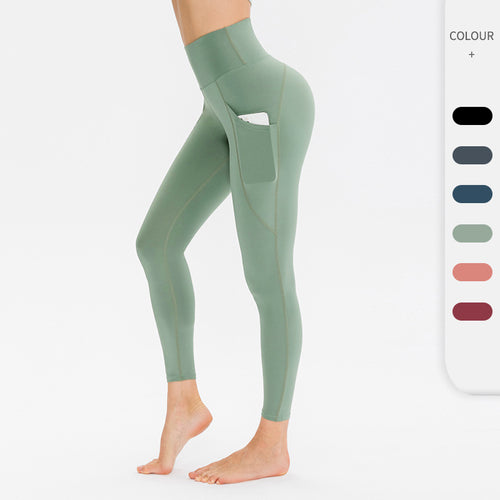 Dame højtydende funktionsleggings med lommer og høj talje Stilla