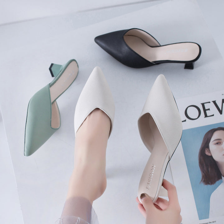 Damer Elegante Slingback-Pumps med fashionable spids tåområde og stabil blokhæl Stilla