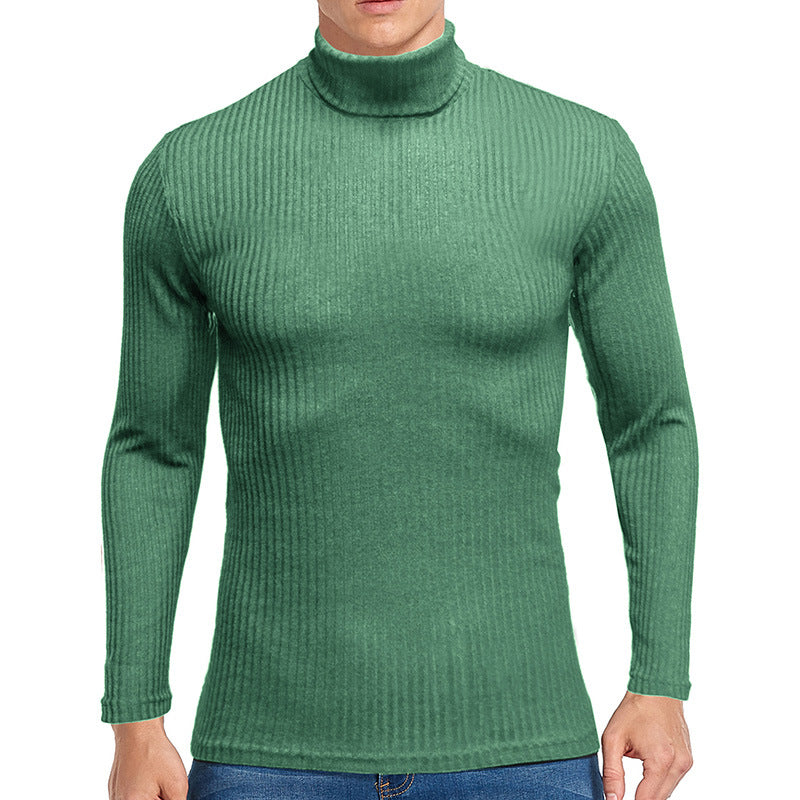 Herrer Langærmet rullekrave sweater i høj kvalitets ribstrik Stilla