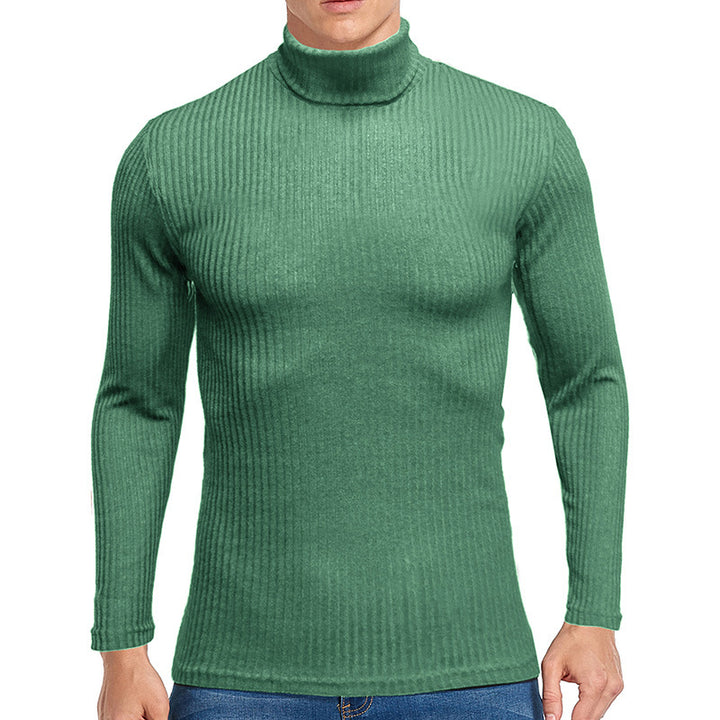 Herrer Langærmet rullekrave sweater i høj kvalitets ribstrik Stilla