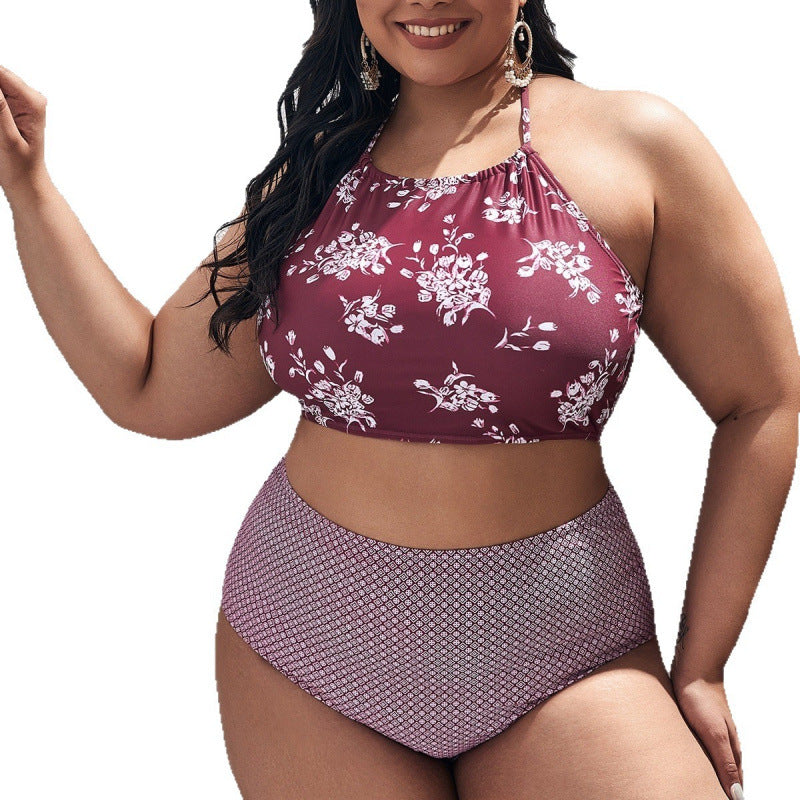 Dame Højskåret Bikini med moderigtigt Cropped-Top Skovae