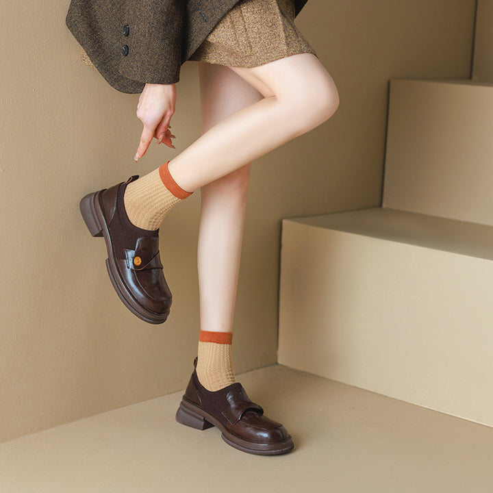 Dame Stilfulde Slip-On Loafers med Åndbart Strik-Obermateriale Stilla
