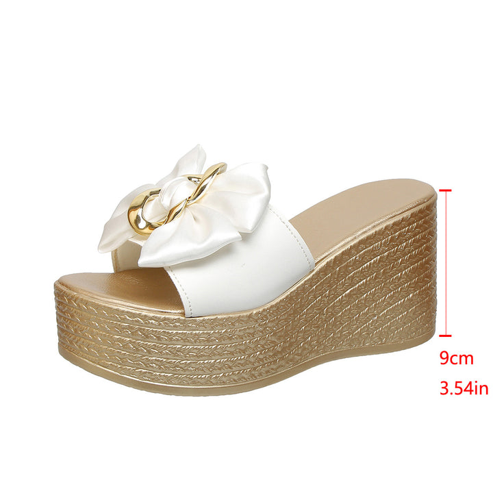 Dame Plateau-Sandaler med raffineret bånd-design og gyldne accenter Stilla