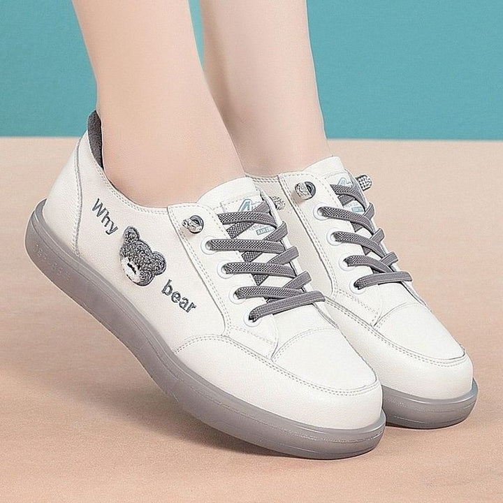 Dame Sneakers med stilfuldt teddy-motiv og skridsikker gummisål Stilla