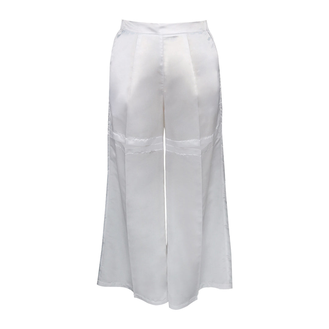 Dame elegant flared pants med dekorative lommer Skovae